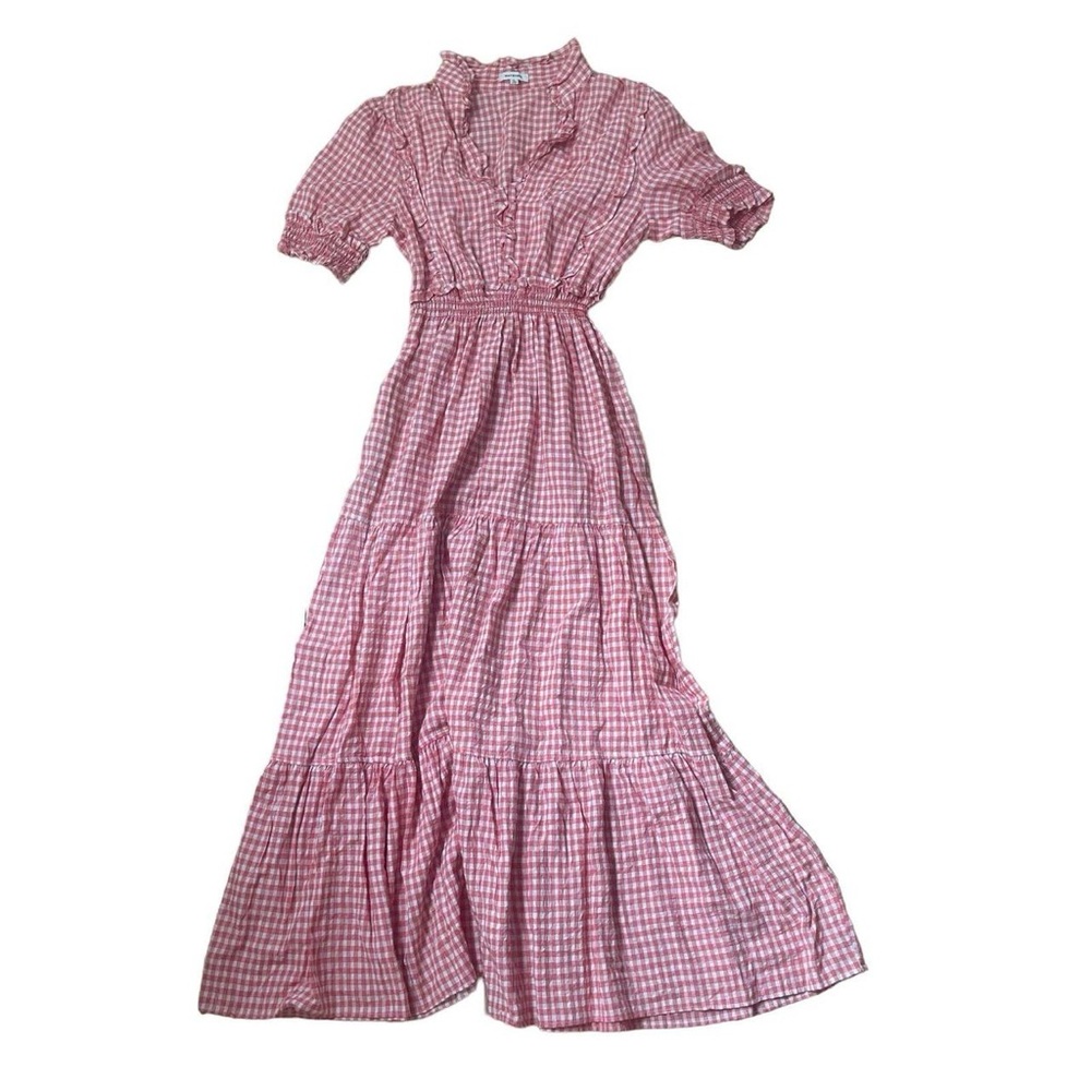 Max Studio Red & White Gingham Dress Size XL